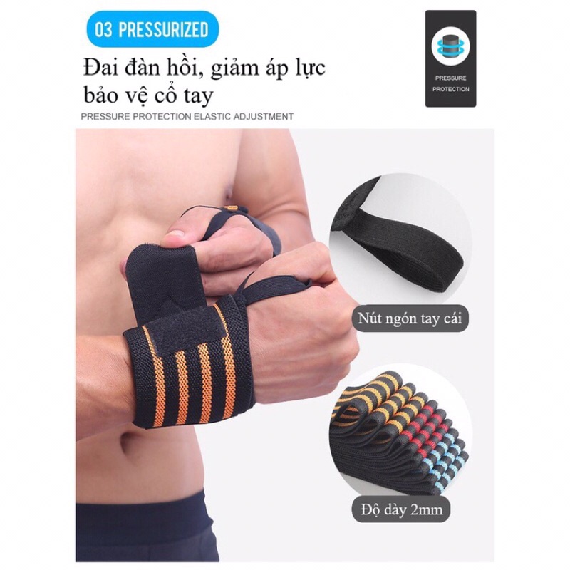 Đai quấn bảo vệ cổ tay Aolikes -1539 (1 đôi)