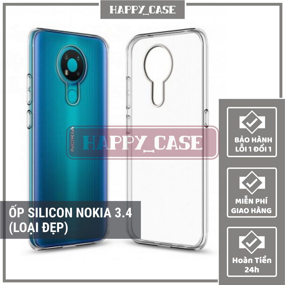 Ốp Lưng Điện Thoại Nokia 3.4 Thin Transparent Silicon