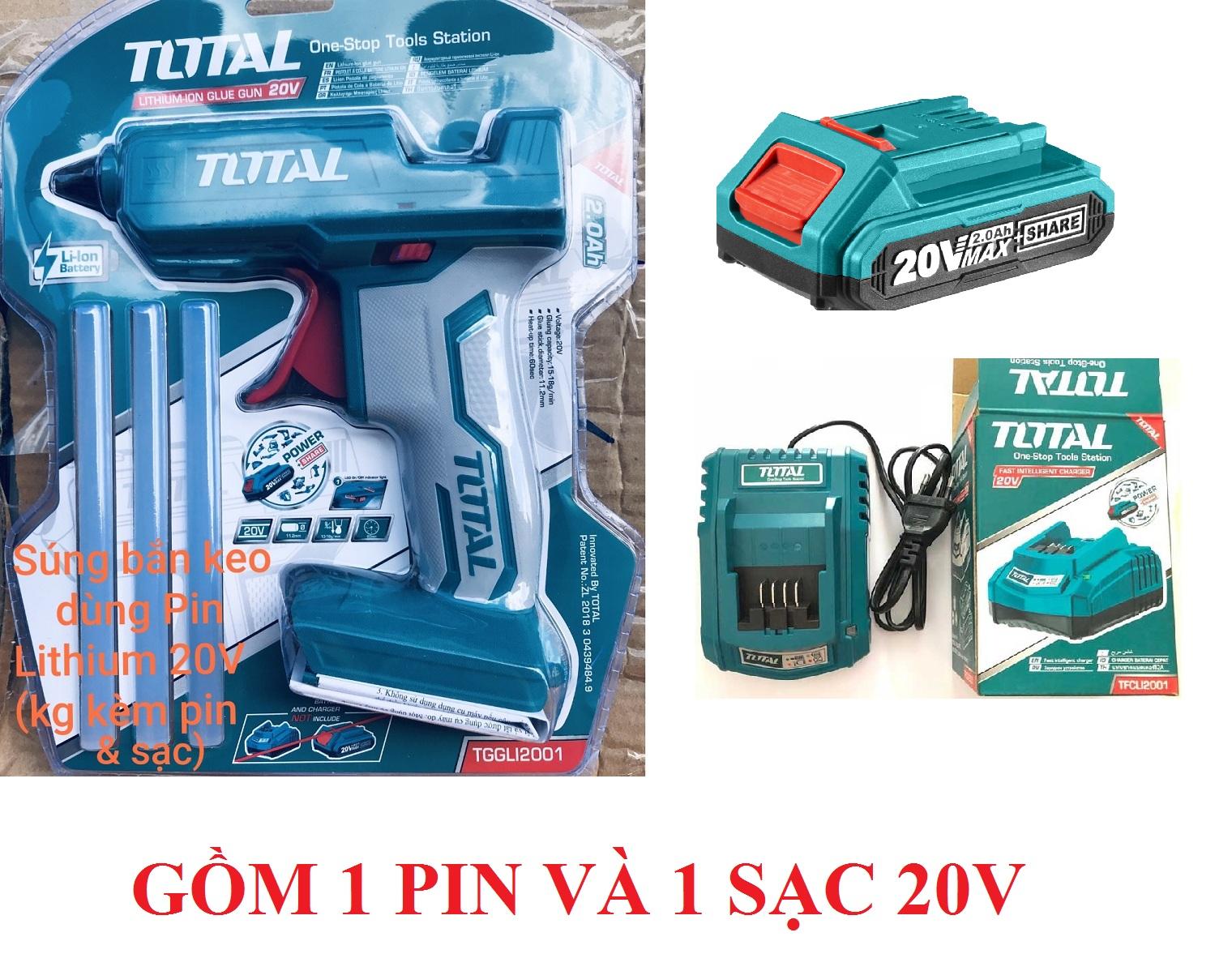 Dụng cụ bắn keo dùng pin Lithium TGGLI2001 (1 PIN VÀ 1 SẠC)