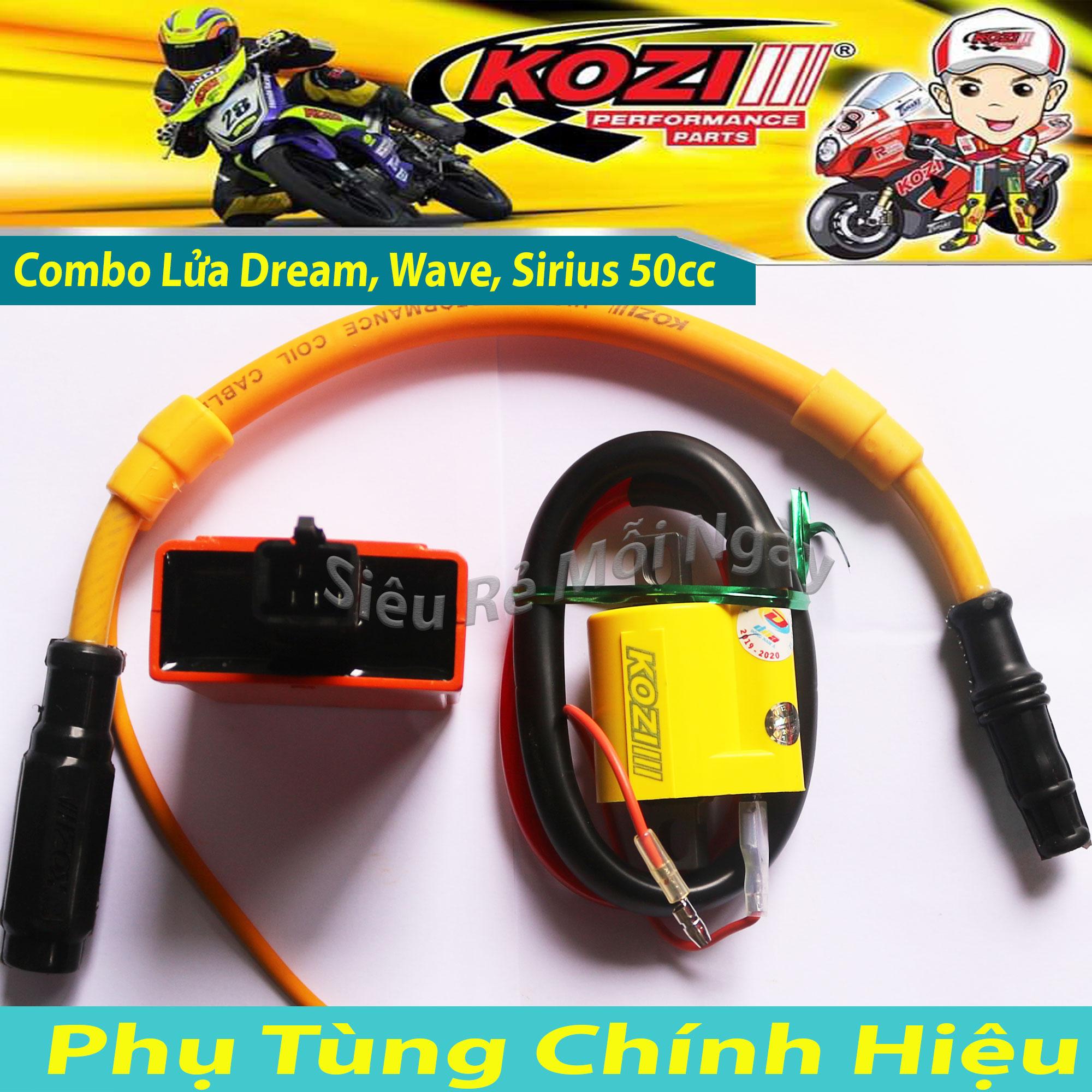 [HCM]Combo IC Kozi và Mobin Sườn Kozi Độ Mở Tua Wave 100 Dream Sirius 50cc