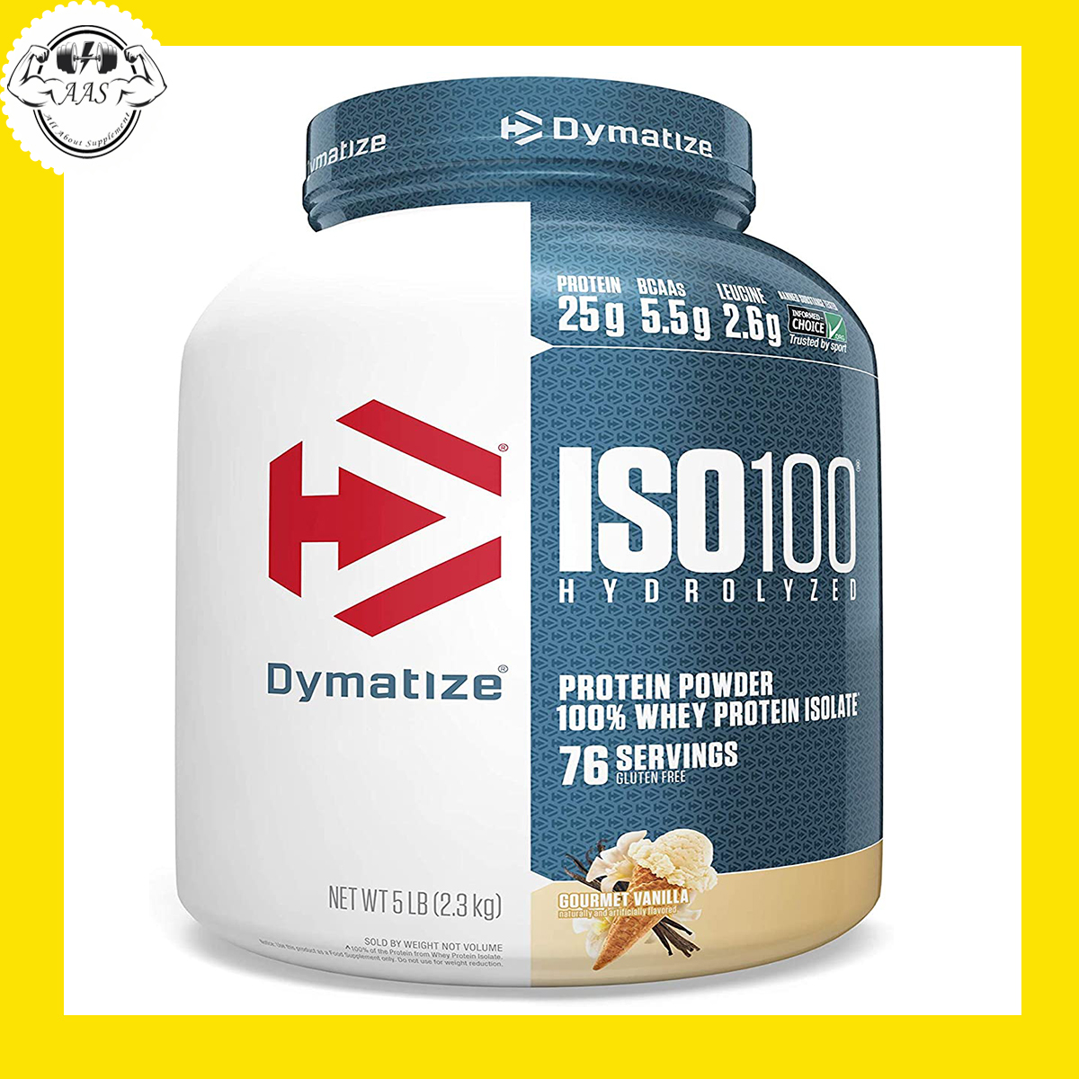 WHEY PROTEIN - DYMATIZE - ISO100 - 5lbs