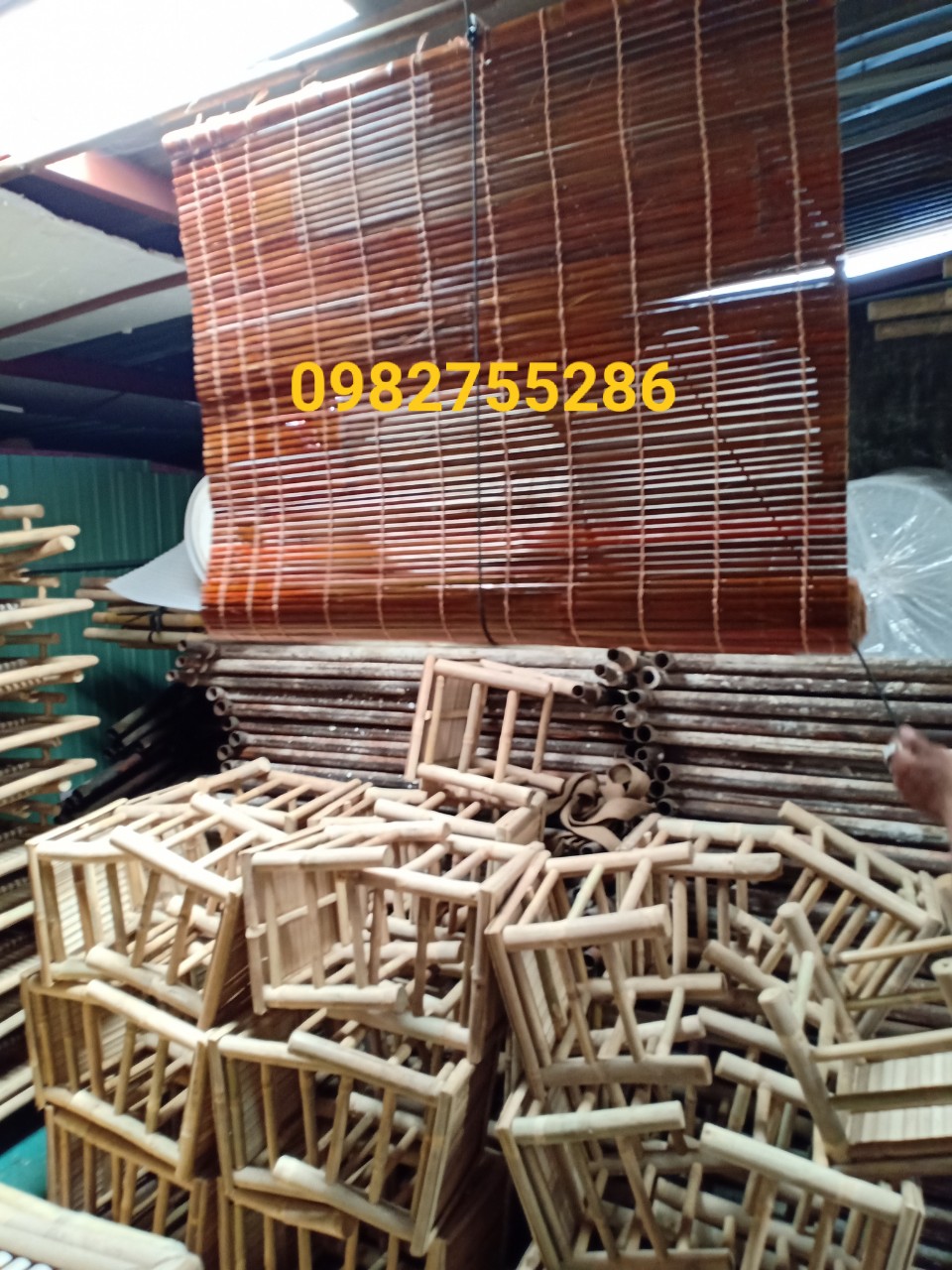 mành tre trúc, rèm sáo che nắng 1,5m * 3m