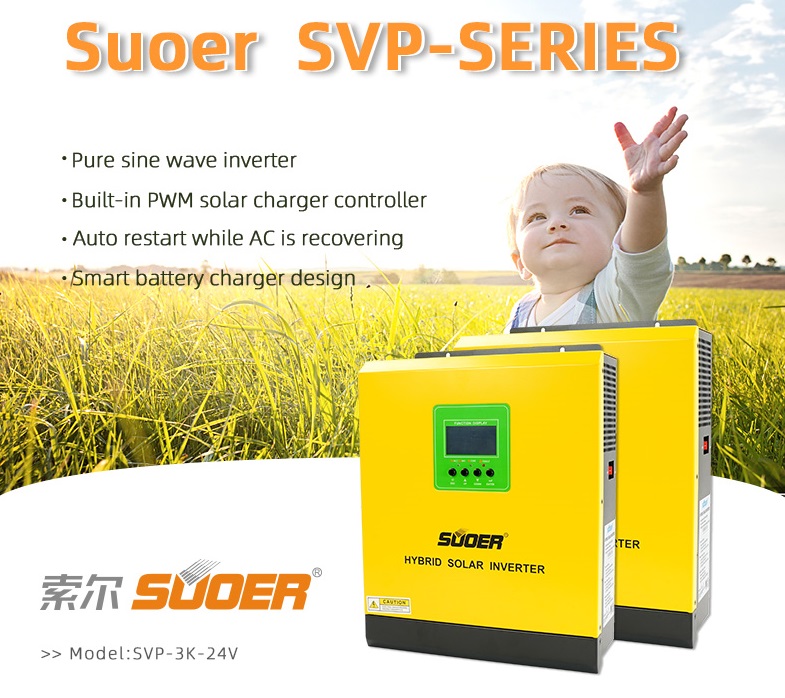 Biến tấn inverter suoer 3000w 24v - svp-3k-24 phiên bản mới nhất 2022