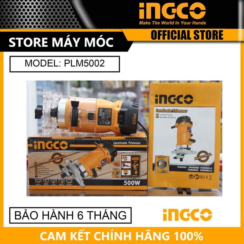 [HCM]Máy phay gỗ 6mm INGCO PLM5002 - HÀNG CHÍNH HÃNG