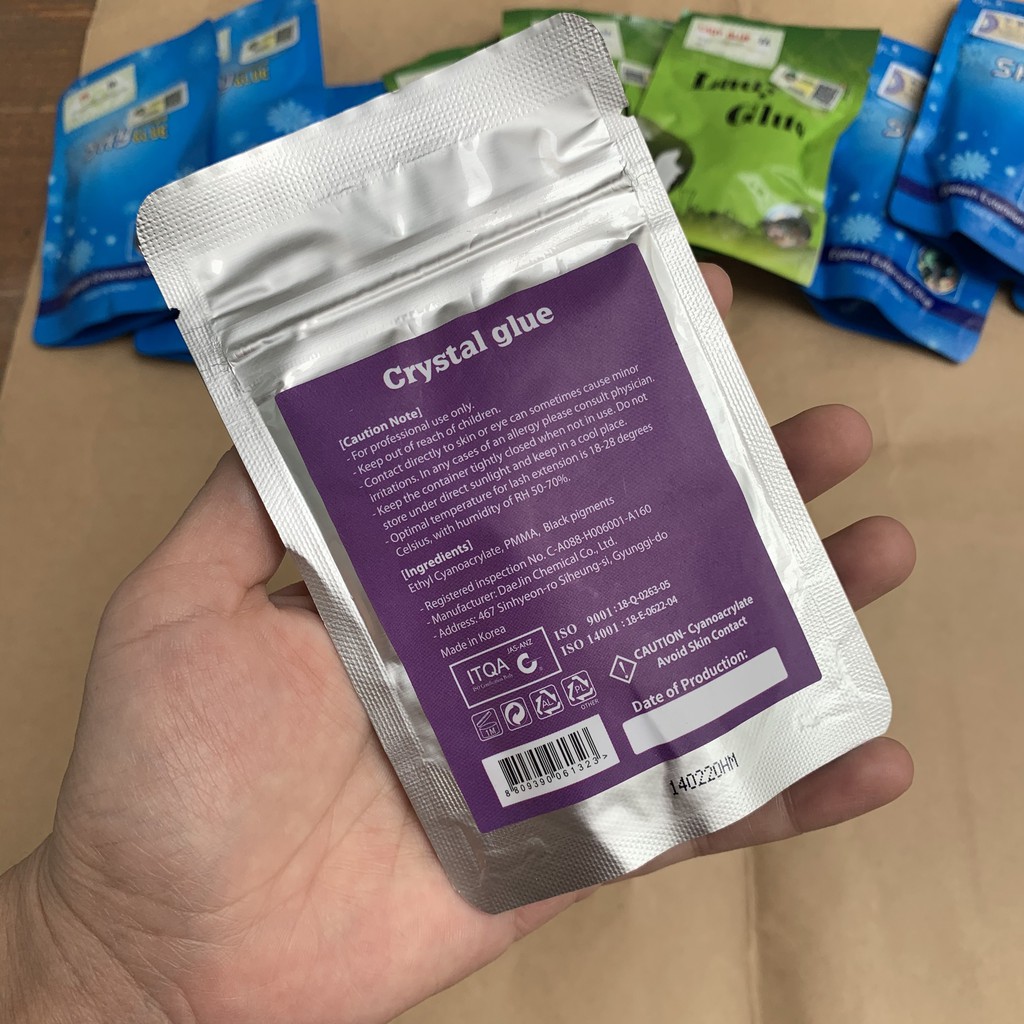Keo nối mi Crystal Glue tím