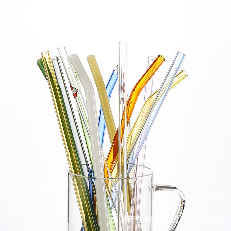 Ống hút thủy tinh đủ màu dài 20cm