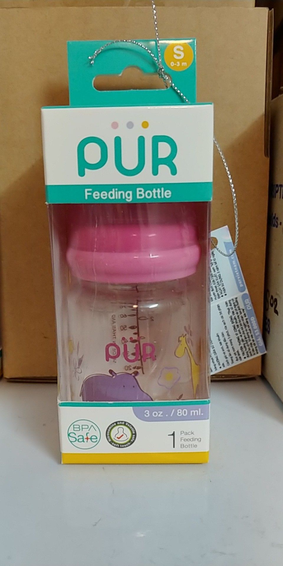 Binh sữa Pur cổ thường thân thon 80ml