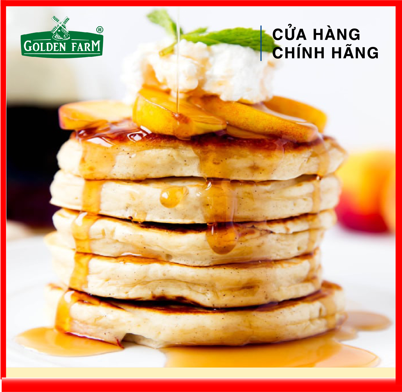 [HOÀN TIỀN MAX 10%][ HÀNG CÔNG TY ] Siro Đào Golden Farm 520ml