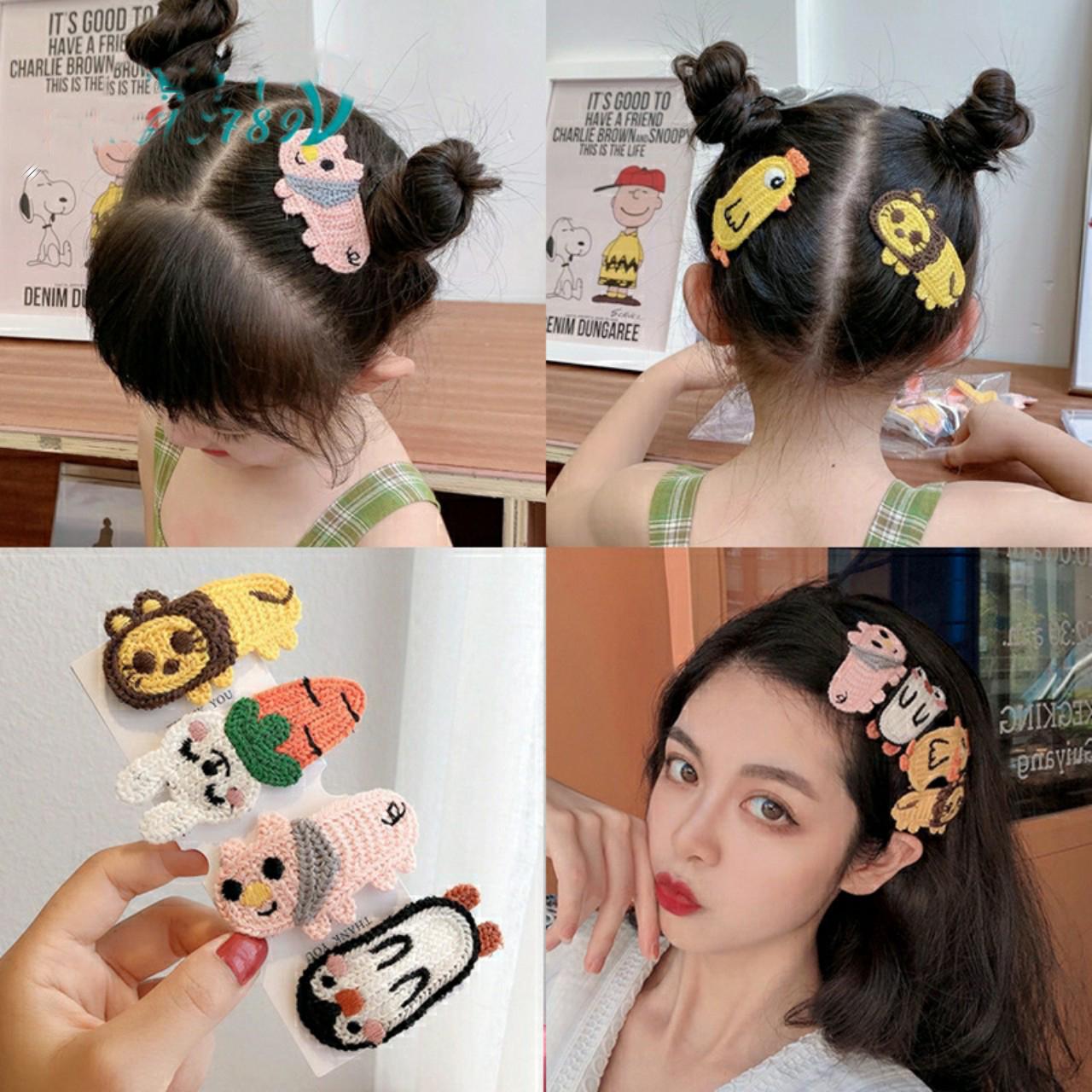 KẸP TÓC LEN HÌNH THÚ ĐÁNG YÊU