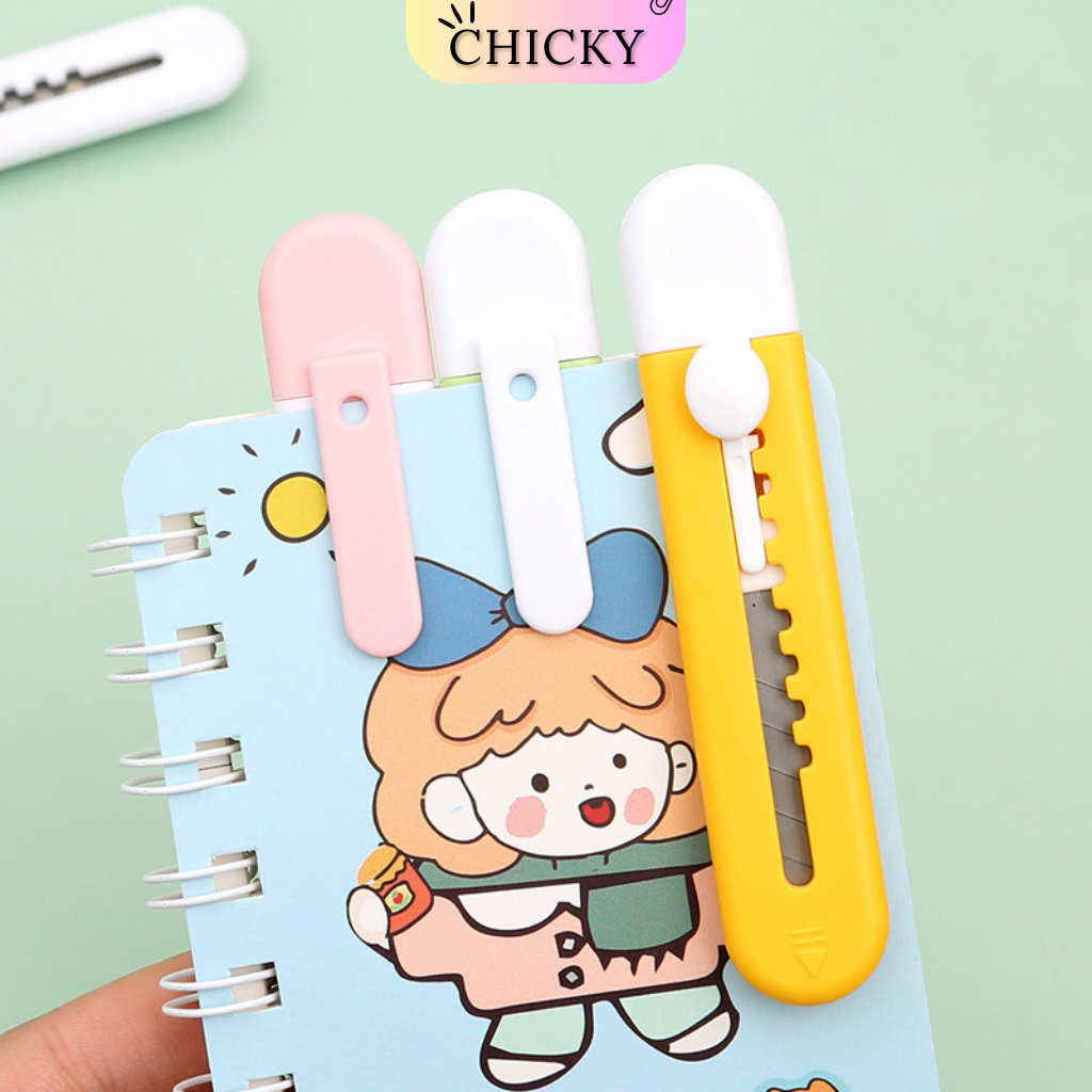 Dao rọc giấy mini Chicky nhiều màu cute dễ thương