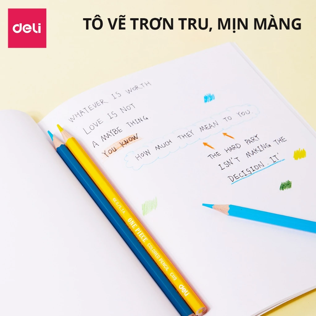 Bút Chì Màu Dạng Cốc Học Sinh Dễ Thương OnePiece Deli - C119