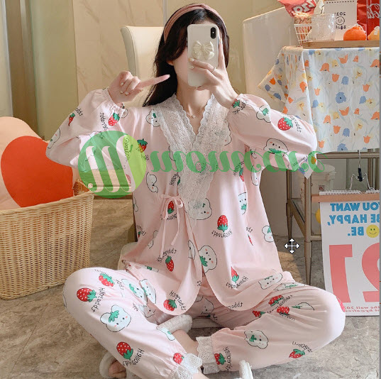 Bộ đồ bầu, Đồ bộ sau sinh cho bé bú ti CÓ SIZE ĐẠI (KIMONO)