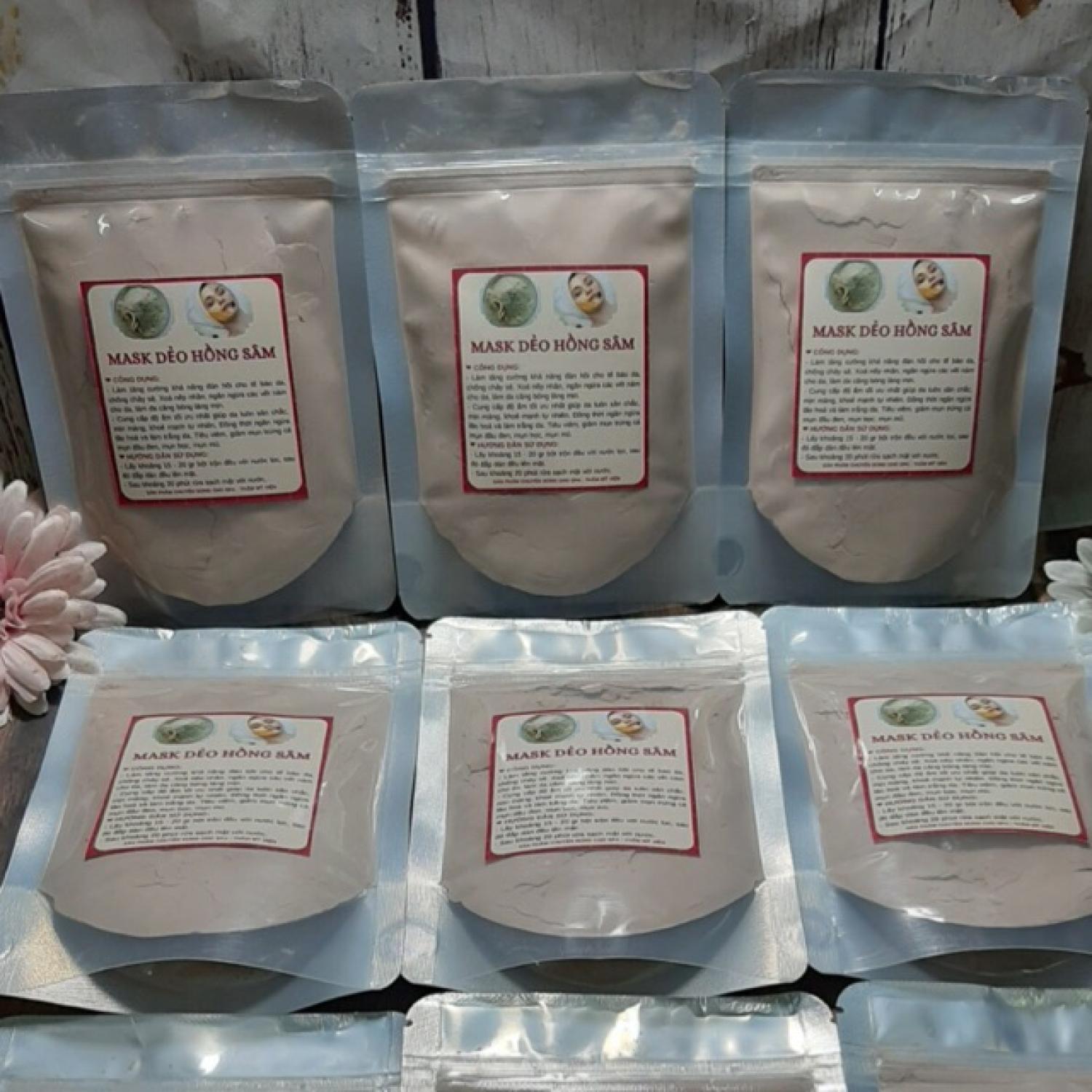 1kg bột đắp mặt Hồng sâm, nhân sâm dạng dẻo handmade