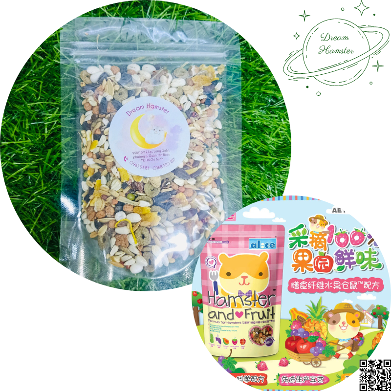 Thức ăn trái cây Hamster and Fruit (Alice) - 500gr