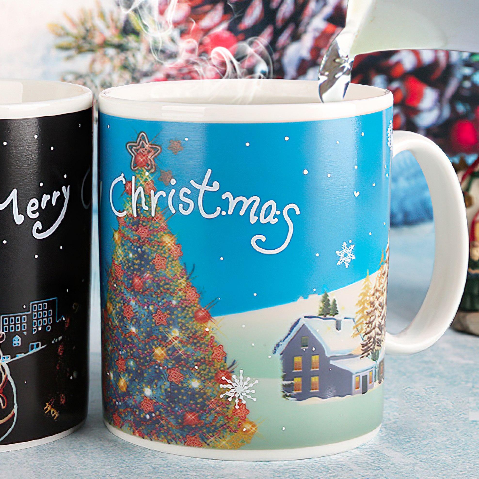 Ly đổi màu giáng sinh merry christmas Cốc đổi màu phong cách Noel Giáng Sinh