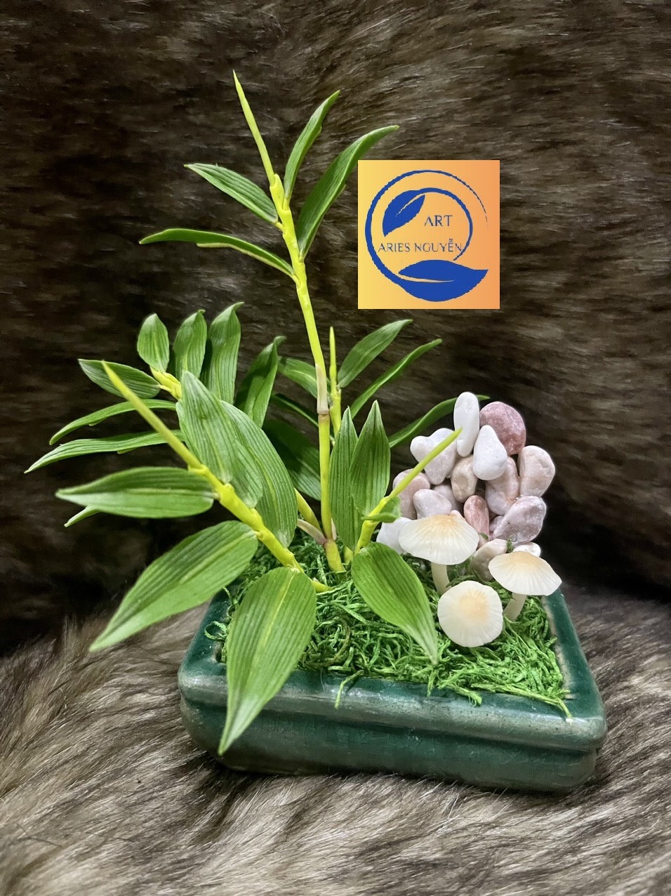 Chậu tiểu cảnh cây tre nhỏ
