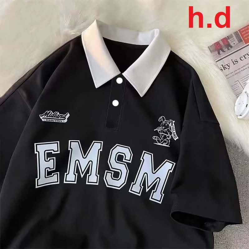 Áo polo  NAM NỮ form rộng tay lỡ unisex - emsm