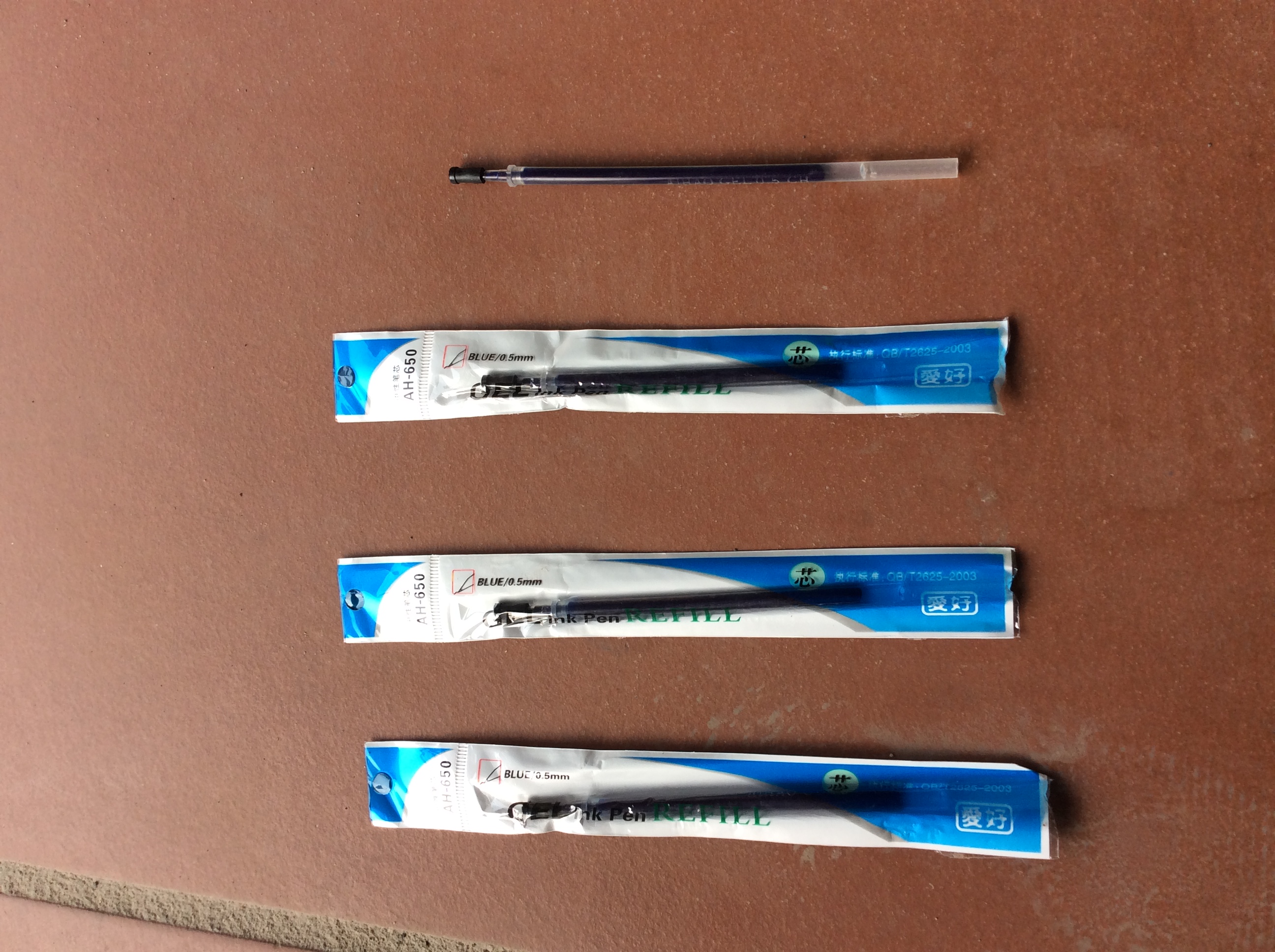 Set 5 chiếc ruột bút chữ A, ruột bút nước