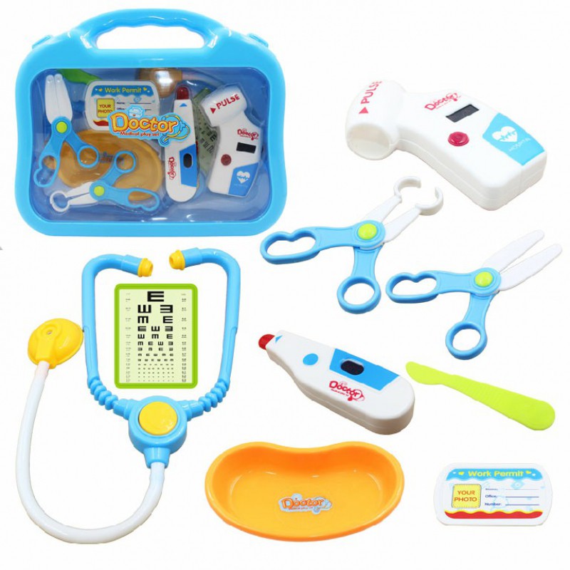 Đồ Chơi Y Bác Sĩ, Bộ đồ chơi bác sĩ cho bé Toys House 660-16 màu xanh