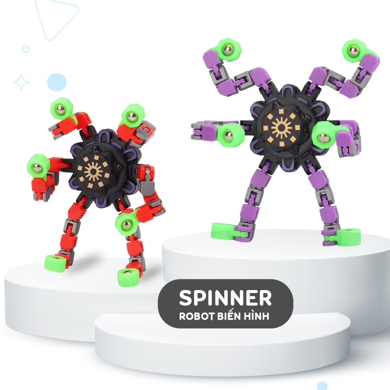 Con Quay Spinner Robot, Con Quay Robot Biến Hình Shop Huy Toy Kids
