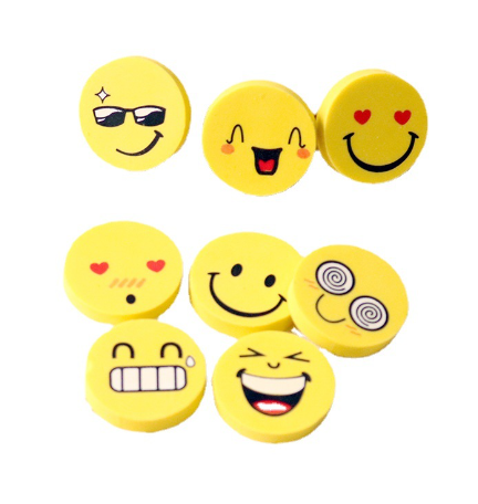 Tẩy bút chì mặt cười cute đa sắc thái dễ thương