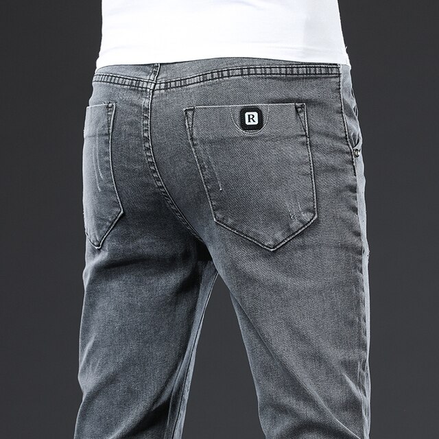 2023 Brand Men Jeans Slim Fit Skinny Denim Jeans Designer Elastic Straight Jeans Stretch Trousers Jeans for Men