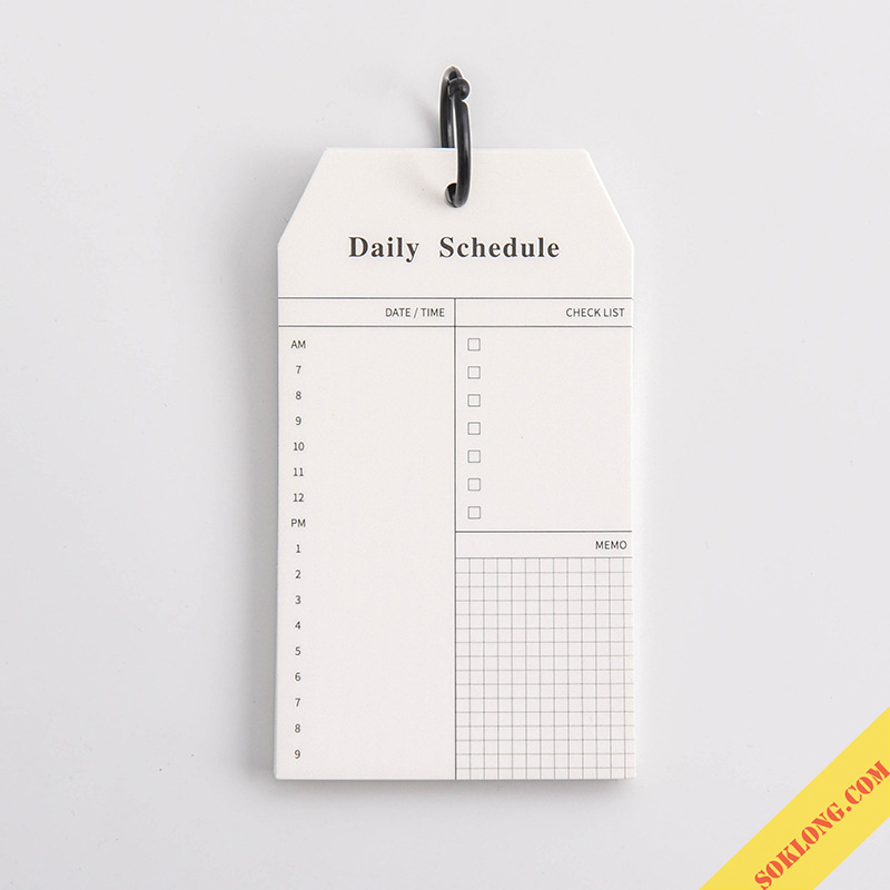 Tập 52 tờ note ghi chú check list viết kế hoạch, công việc to do list tiện lợi Tuệ Minh NO08