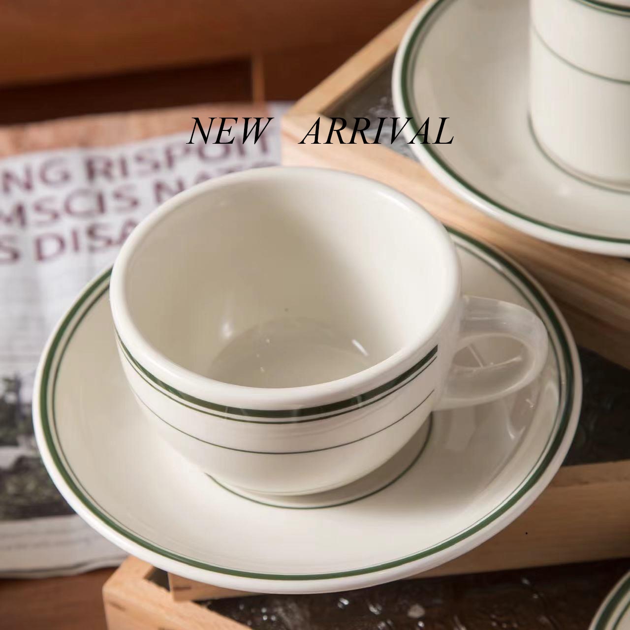 High-end American TUXTON ceramic coffee cup and saucer ns style retro Korean Nordic espresso latte coffee cup