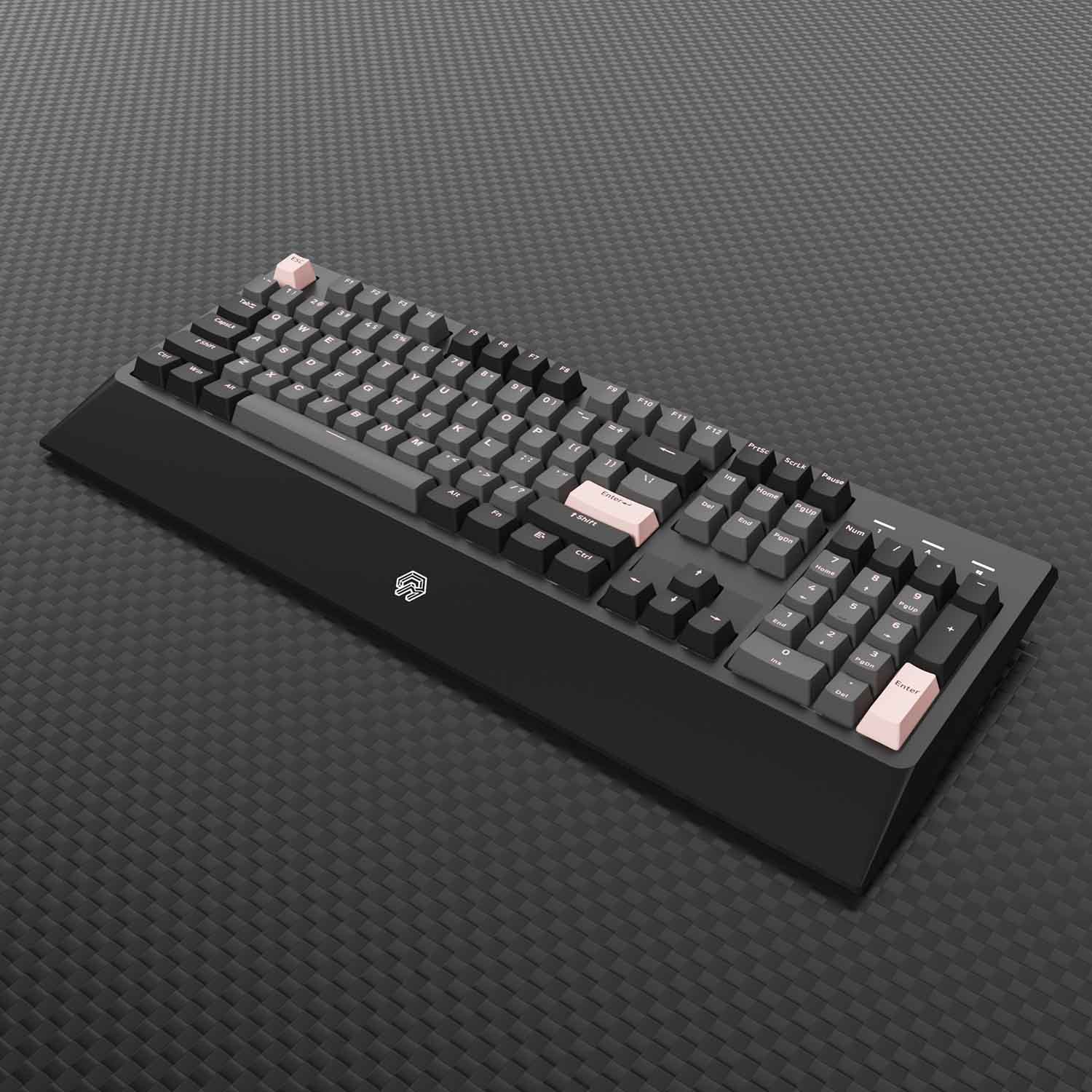 Bàn phím cơ Mojike GK1 Black Pink (AKKO sw v2 / LED trắng)