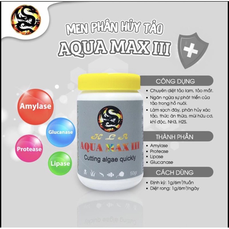 Men Diệt Tảo Hồ Cá AQUA MAX 3