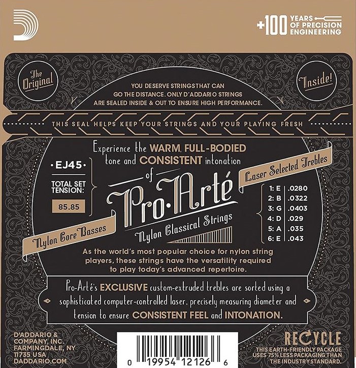 Dây đàn guitar classic D'Addario EJ45