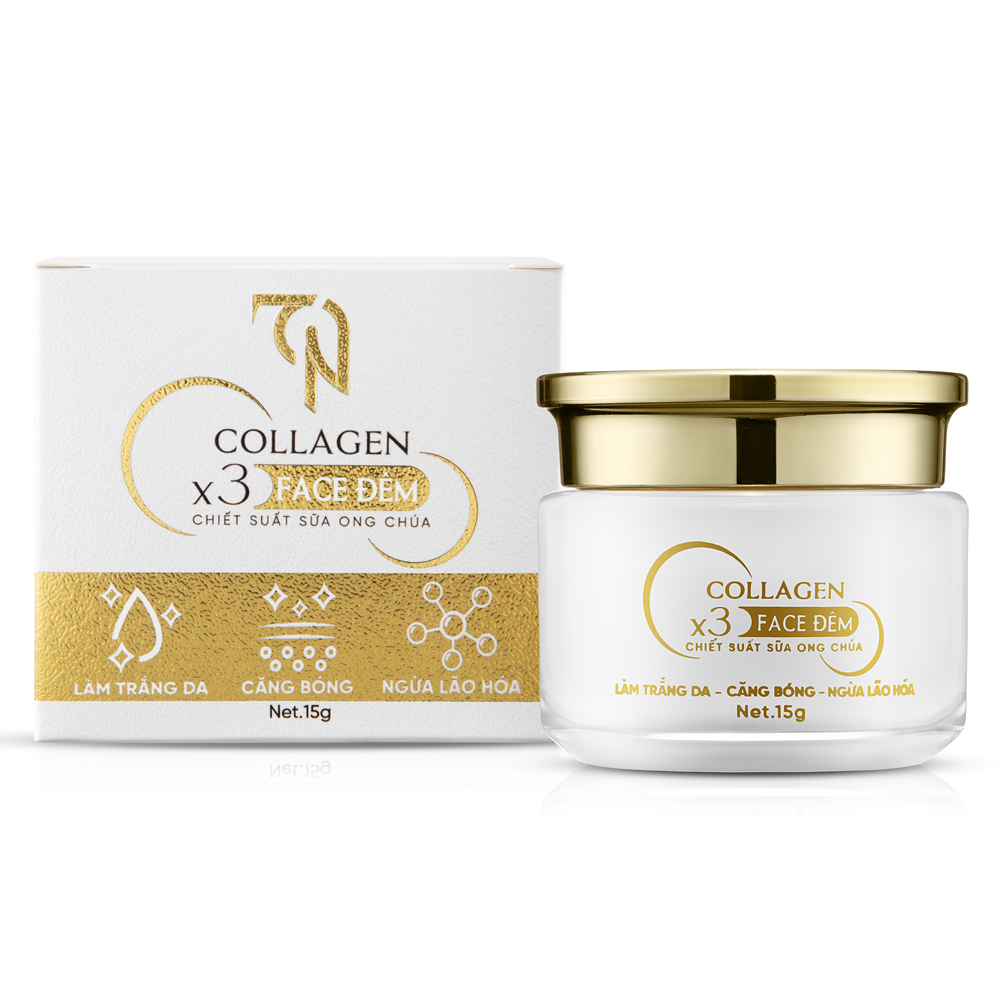 Kem face collagen x3 ban đêm chiết xuất sữa ong chúa mp đông anh nguyễn huỳnh như