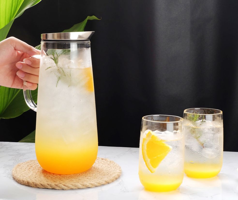 Bộ bình 4 ly thủy tinh nắp inox T67 1250mL
