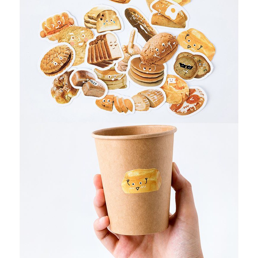 Bộ 46 Sticker Bánh Ngọt Hàn Quốc dán trang trí E79