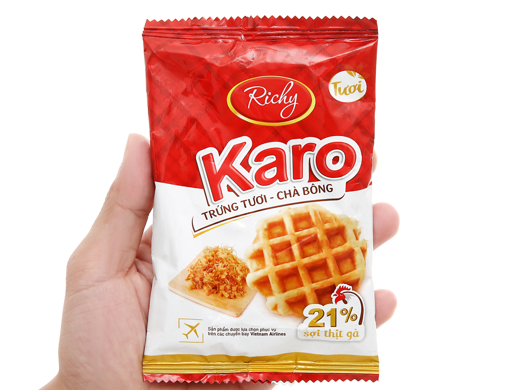 [HCM]Thùng 72 Bánh Karo Richy 26g (trứng tươi chà bông và phô mai hoàng kim)
