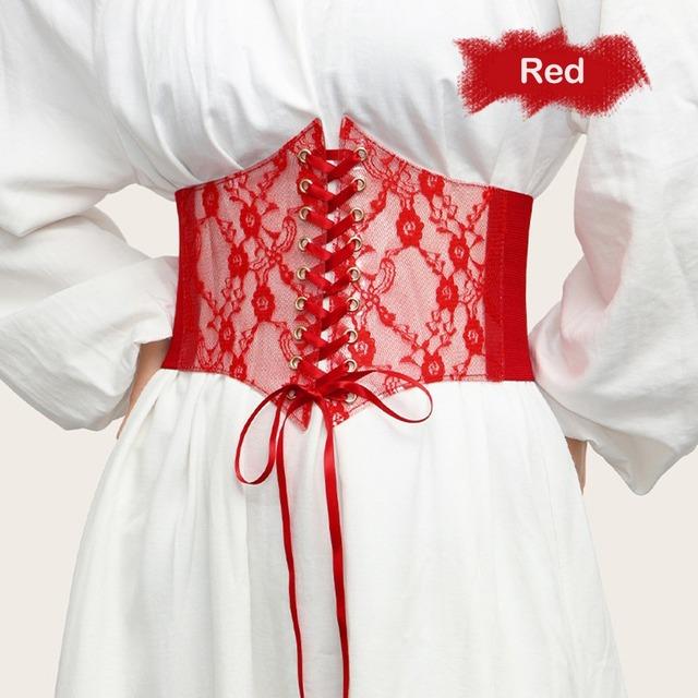 Belts For Women Waist Corset Wide Black lace Slimming Body Elastic Waistband Adjustable Ceinture Femme Fajas Dress Girdle