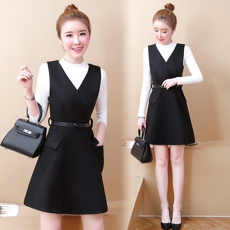 Set váy dạ áo len