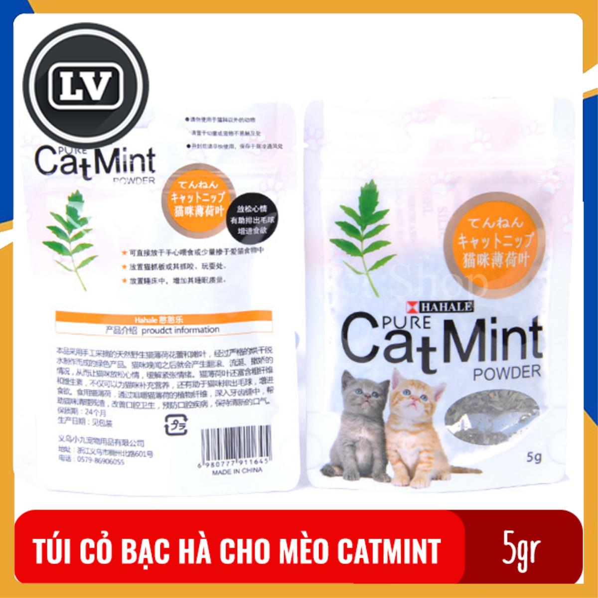 Túi catnip cho mèo, bạc hà mèo Catmint Long Vũ Pet Shop 5gr