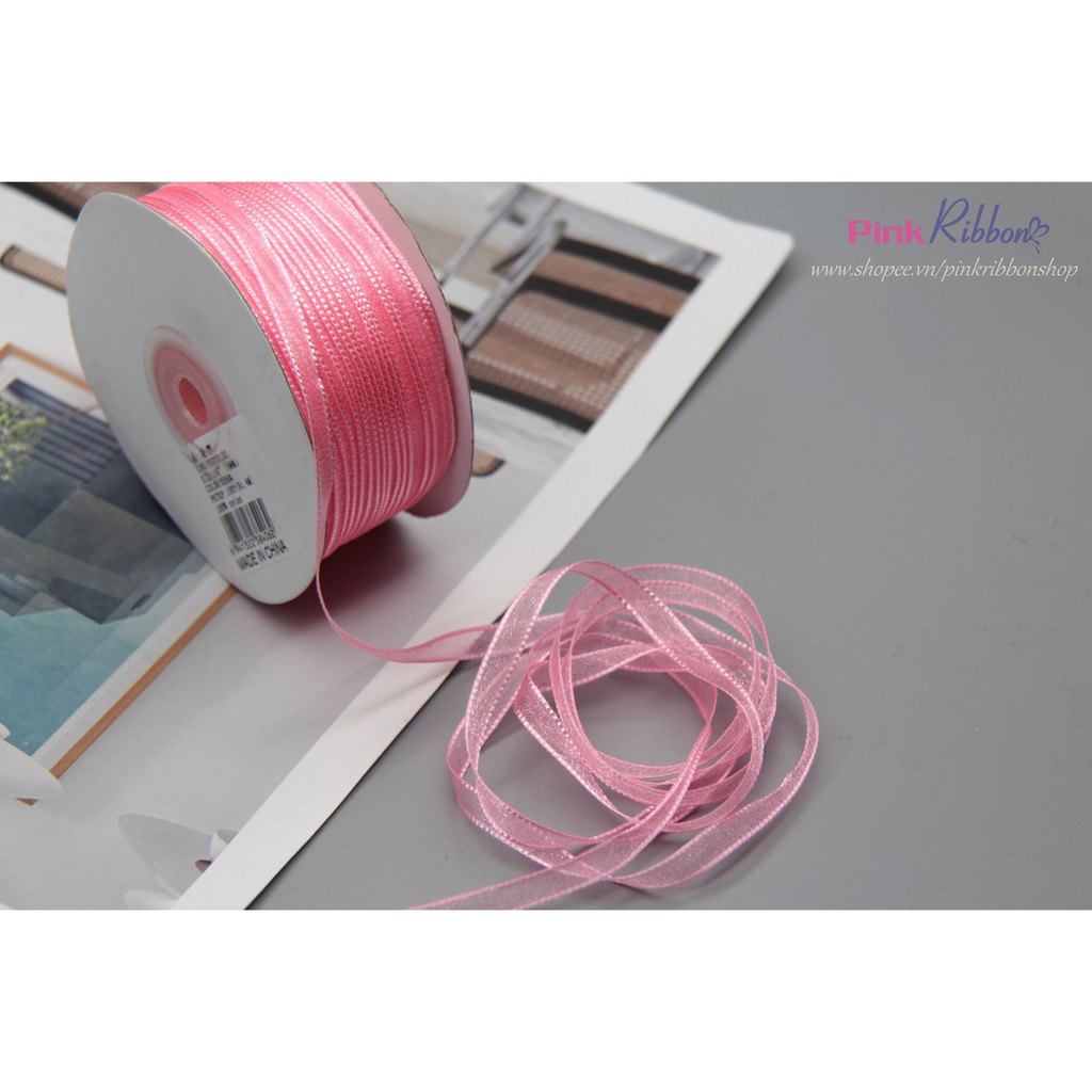 Ruy băng voan nhũ cỡ 6mm
