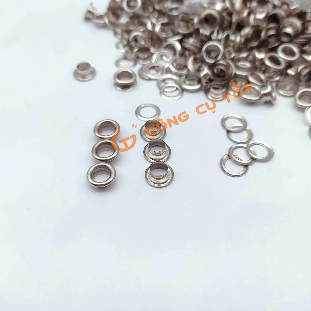 Khoen ore 5mm sắt mạ trắng túi 500pcs