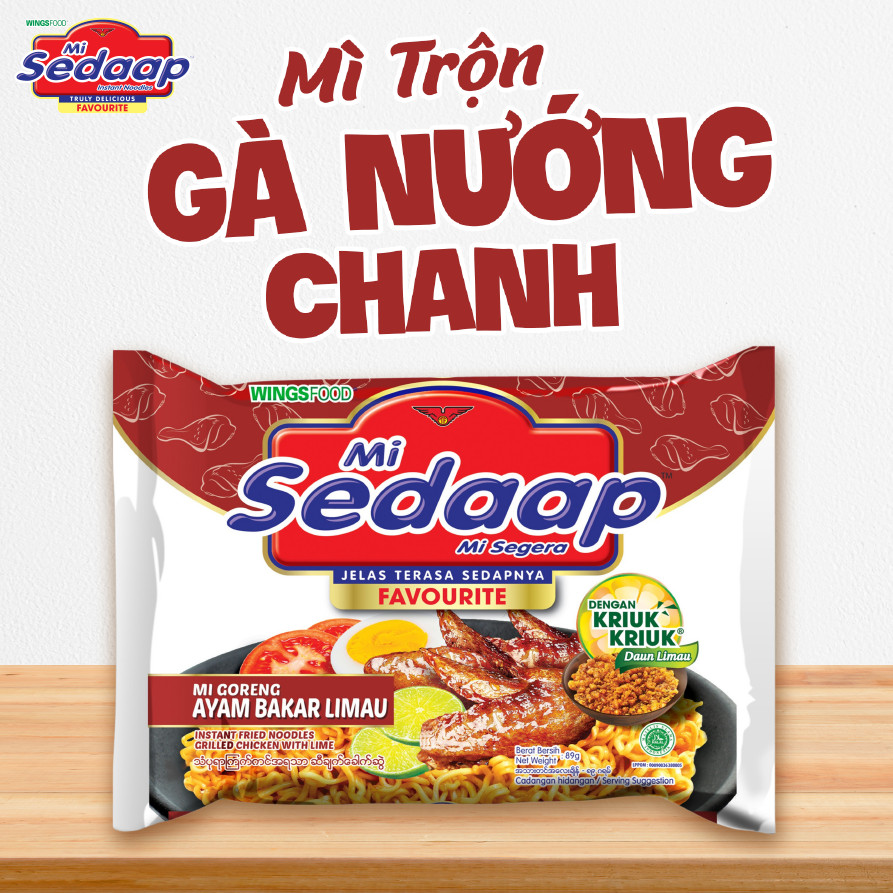 Combo 4 Lốc 20 Gói Mì Trộn Sedaap Mix 4 Vị Siêu Hấp Dẫn