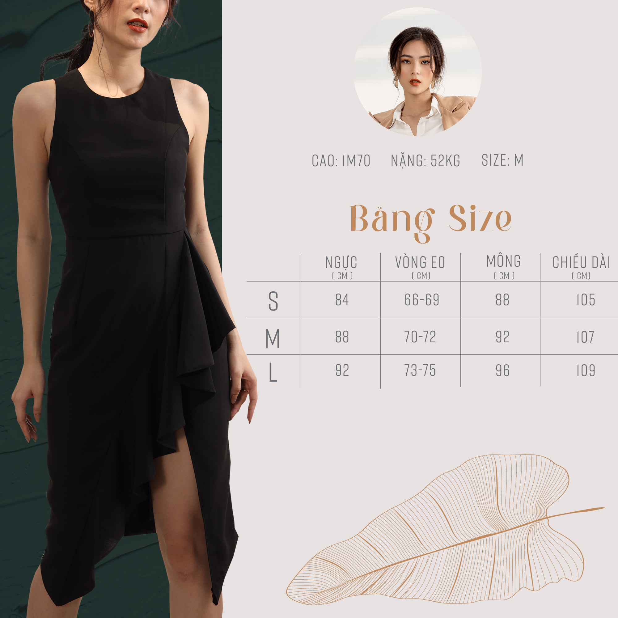 Đầm dự tiệc bèo nhún ôm body xẻ tà lụa Ý mịn mát