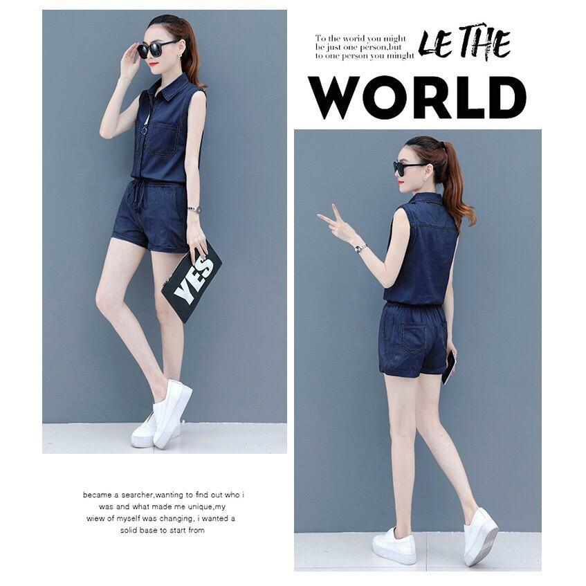 JUMSUIT PHỐI TÚI NGỰC EO THUN S641