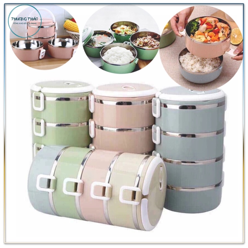 HỘP CƠM GIỮ NHIỆT 4 TẦNG LÚA MẠCH