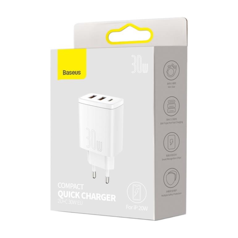 Cốc sạc nhanh siêu nhỏ gọn Baseus Compact Quick Charger 30W