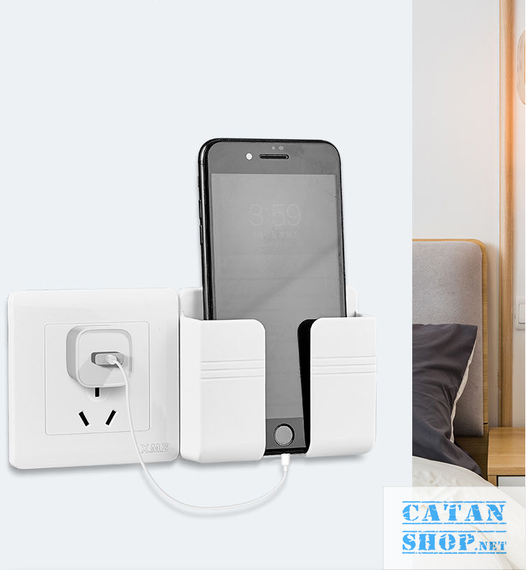 Khay, giá đỡ treo remote máy lạnh, tivi, sạc điện thoại đa năng, giá đỡ đầu dây điện tiện lợi giúp không gian nhà bạn vô cùng gọn gàng GD448-ketreoDT