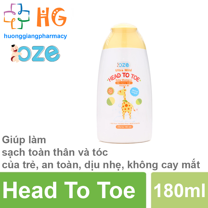 Sữa tắm gội trẻ em OZE Ultra Mild Head To Toe