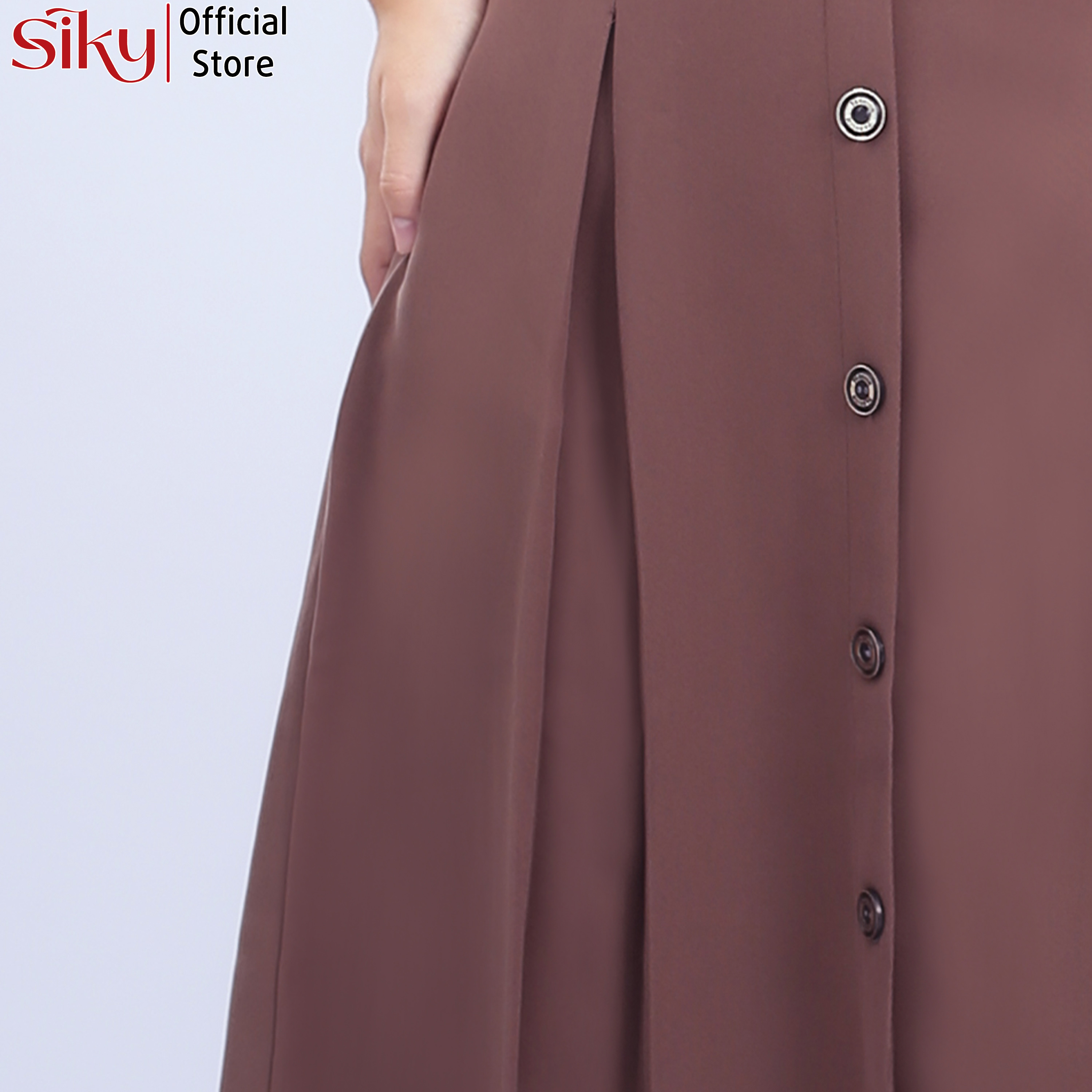 Chân váy công sở dáng dài 5 cúc hàng mới- SIKY -CV02