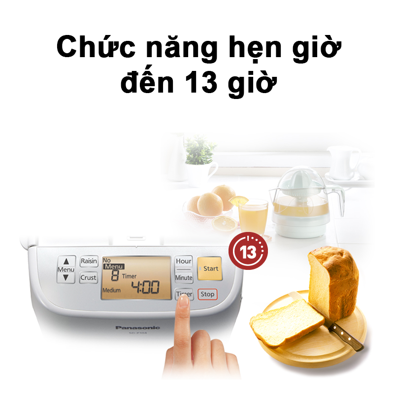 [0% Installment Payment]Panasonic Sd-P104Wra Automatic Bread Maker with 13 Automatic Menus - Genuine Product