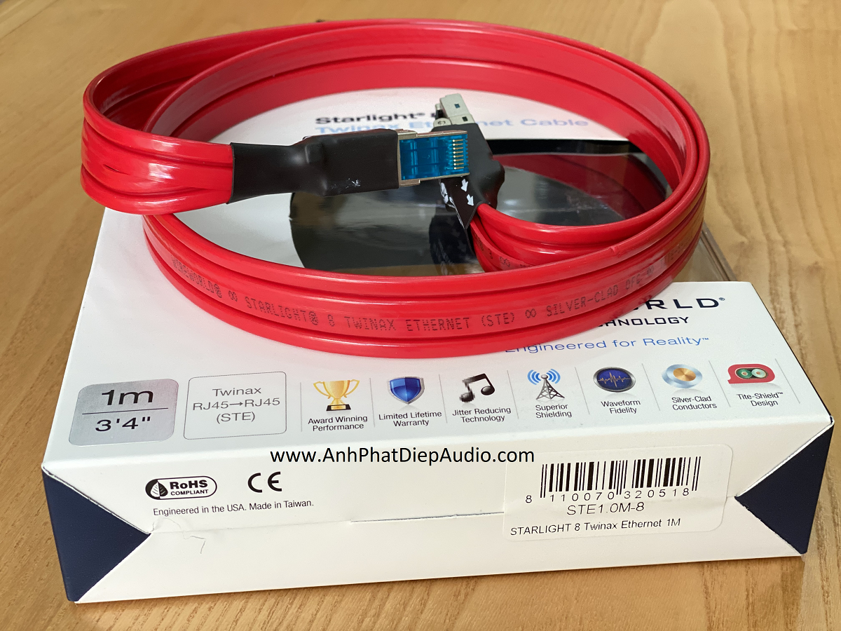 Dây cáp mạng WIREWORLD Starlight 8 Twinax Ethernet Cable - CAT 8